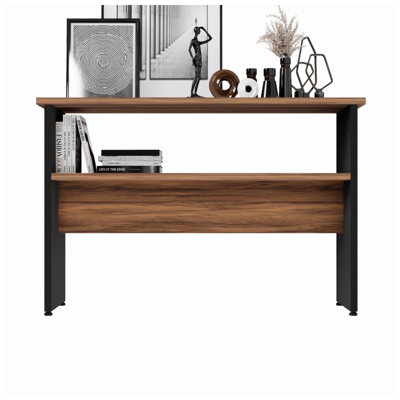 Aparador de Madeira 1,20x0,80x0,35 - NOGALSEVILHA/PRETO - 21436 - Imagem 4