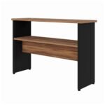 Aparador de Madeira 1,20x0,80x0,35 - NOGALSEVILHA/PRETO - 21436