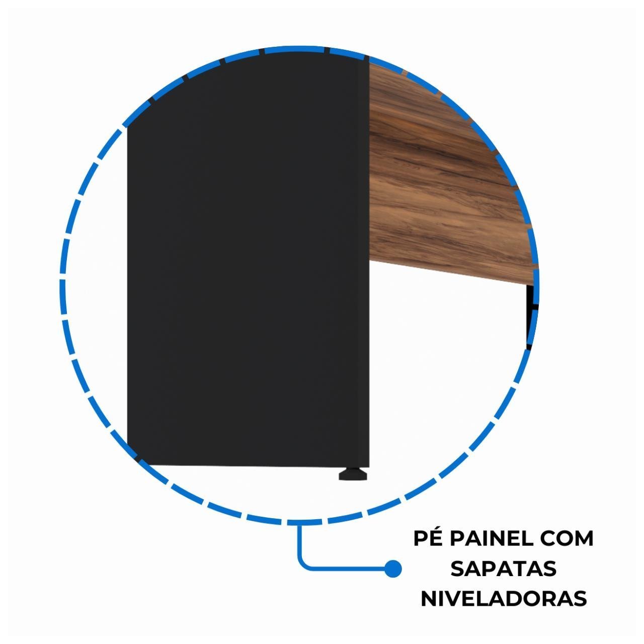 Aparador de Madeira 1,20x0,80x0,35 - NOGALSEVILHA/PRETO - 21436 - Imagem 7