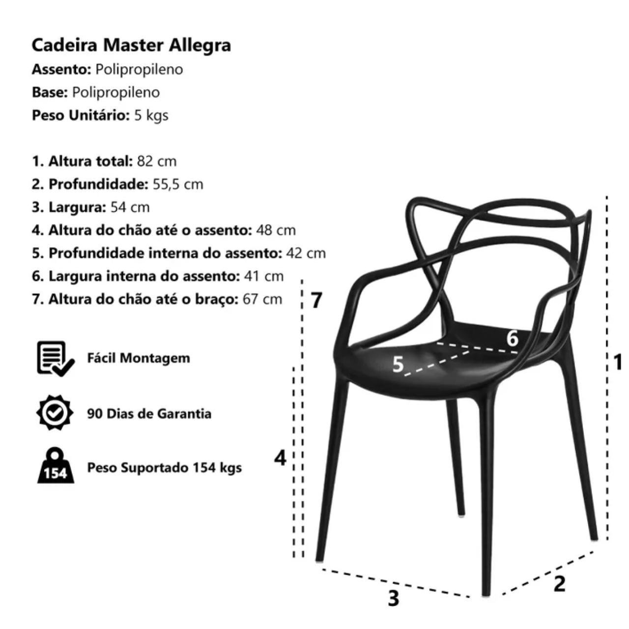 Cadeira Interlocutor ALLEGRA Preta TT - Imagem 6