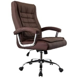 Poltrona Presidente LUXO c/ mola Ensacada - Couríssimo CAFÉ