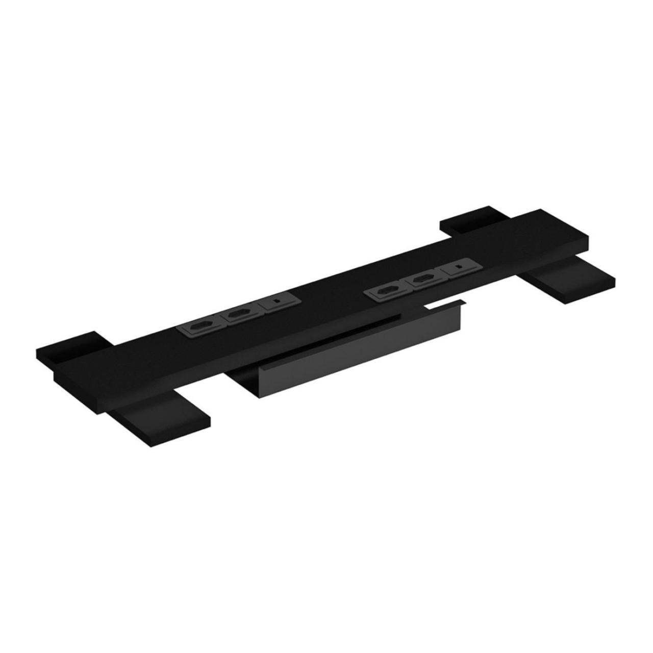 Estação de Trabalho Dupla 1,20x1,35m 02 Lugares s/ Gavetas c/ ponto de tomada PÉ QUADRO - Cor Nogal Sevilha - 63096 - Imagem 2