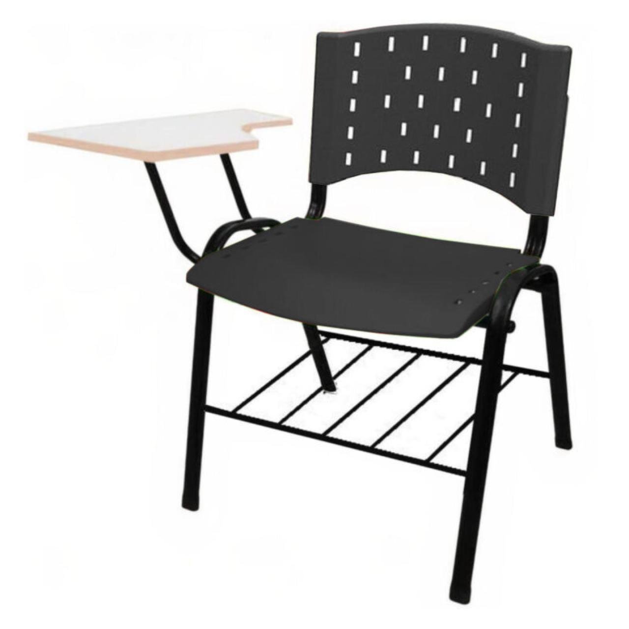 Carteira Universitária Plástica - Plástico Preto (Polipropileno) - 32001