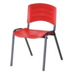 Cadeira Fixa Plástica 04 pés Cor Vermelho (Polipropileno) 31208