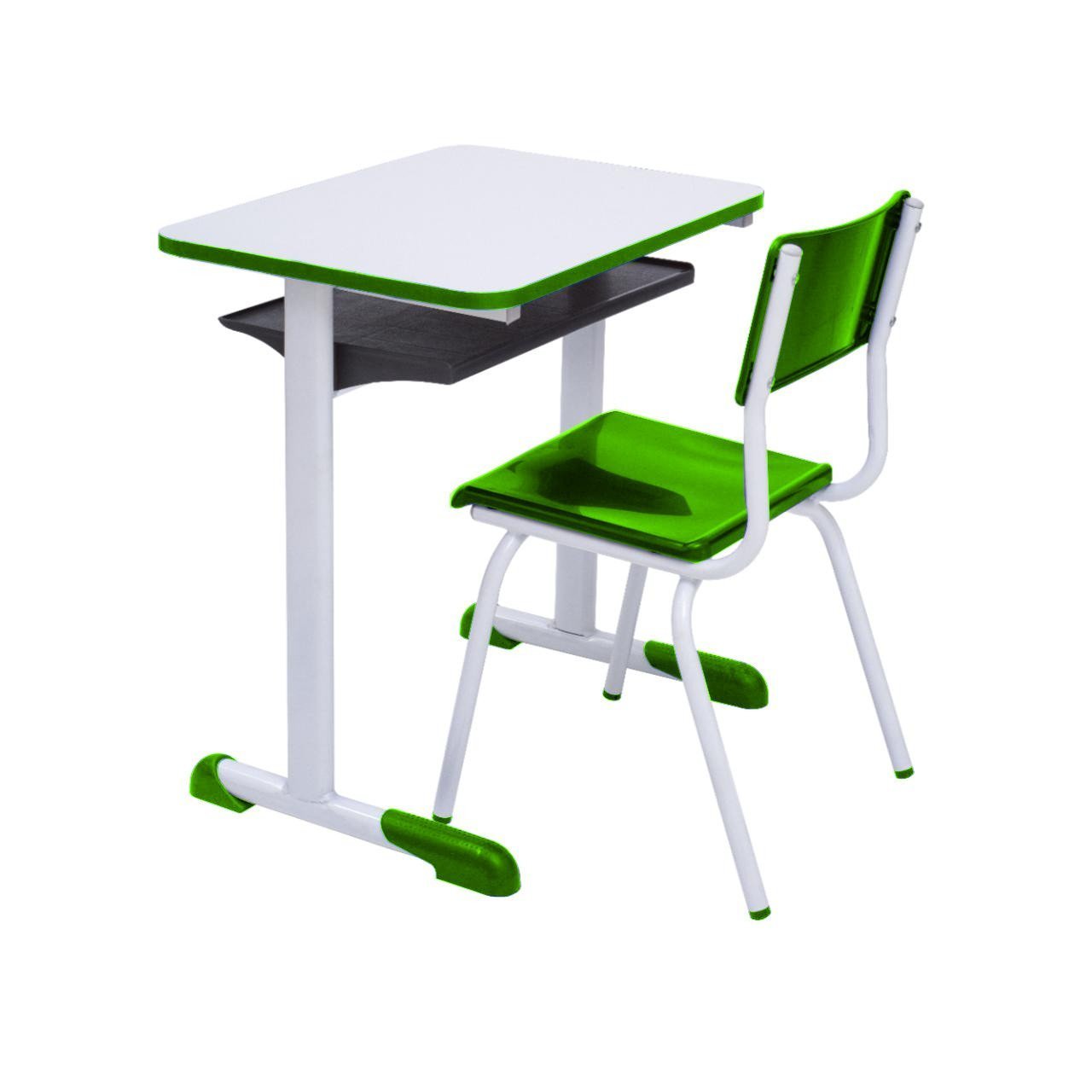 Kit Escolar Individual VERDE – (Mesa e Cadeira) – INFANTIL – MADEIRA - COR VERDE - REALPLAST - 40087 - Imagem 2