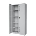 Armário de Aço POP c/ Portas PA 80 - 1,90x0,80x0,40m - MONTADO - CHAPA #26 - W3 - CZ/CZ - 17005
