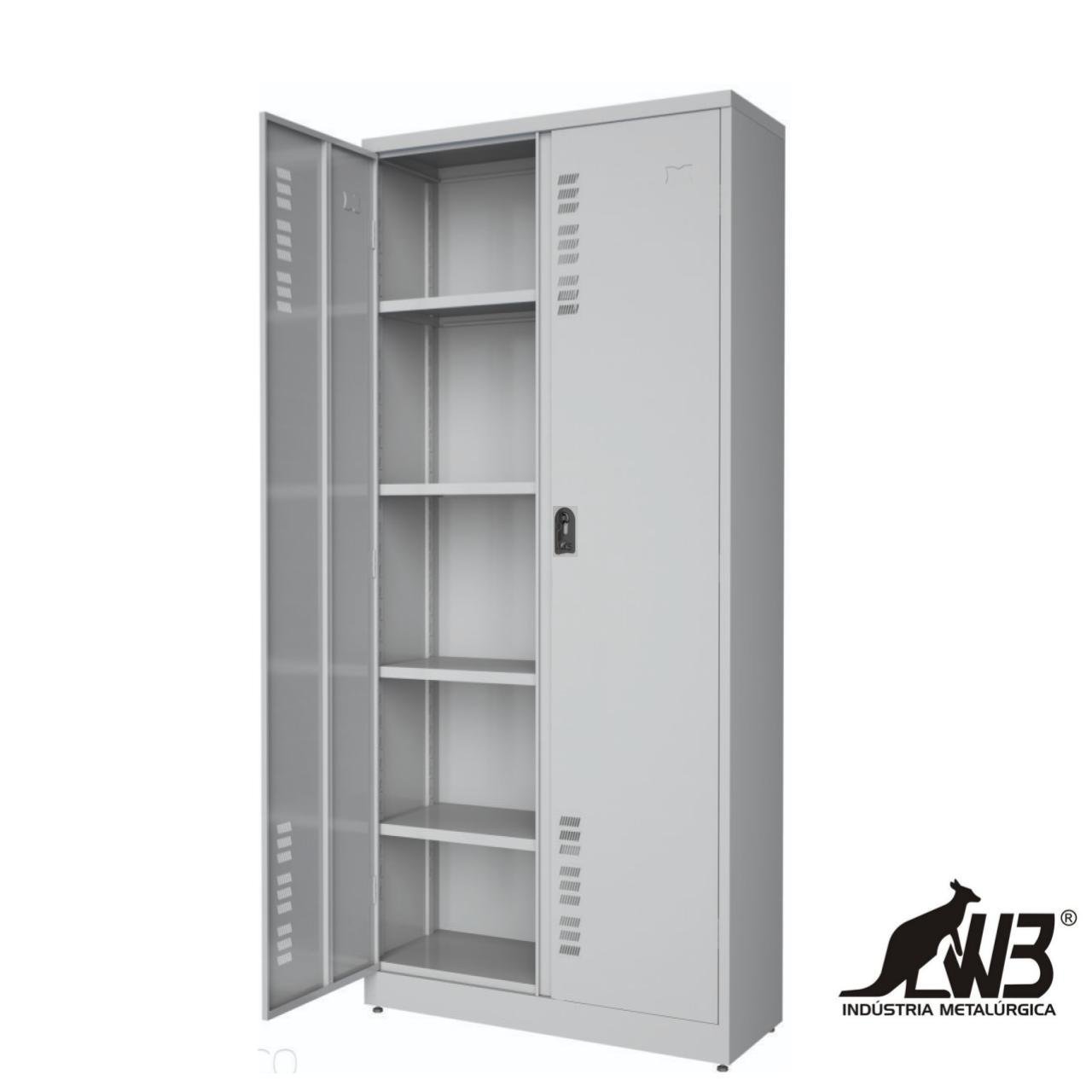 Armário de Aço POP c/ Portas PA 80 - 1,90x0,80x0,40m - MONTADO - CHAPA #26 - W3 - CZ/CZ - 17005 - Imagem 5