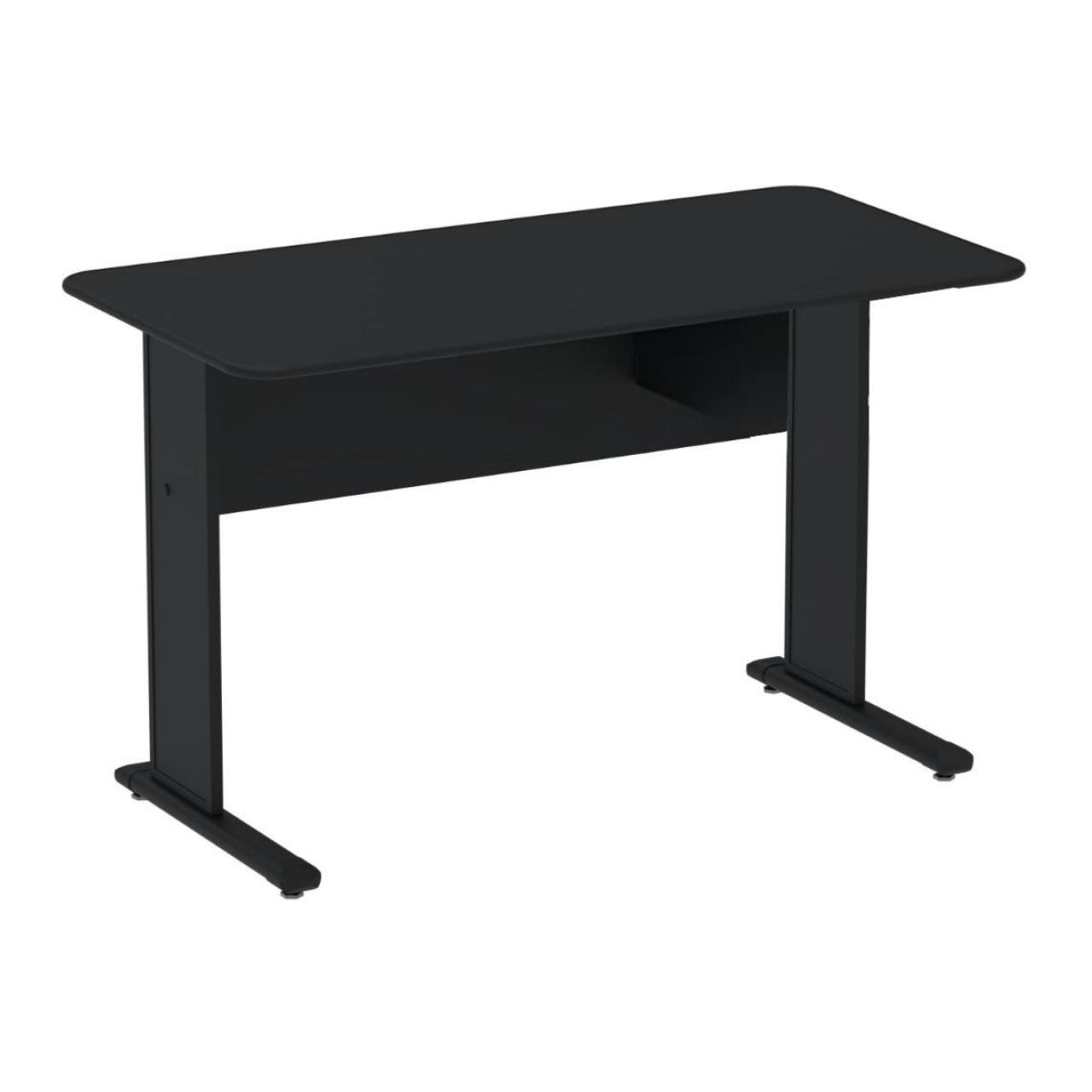 Mesa Escritório 1,50x0,60m 15MM - S/GAVETAS - PRETO / PRETO - JOB - 23333 - Imagem 4