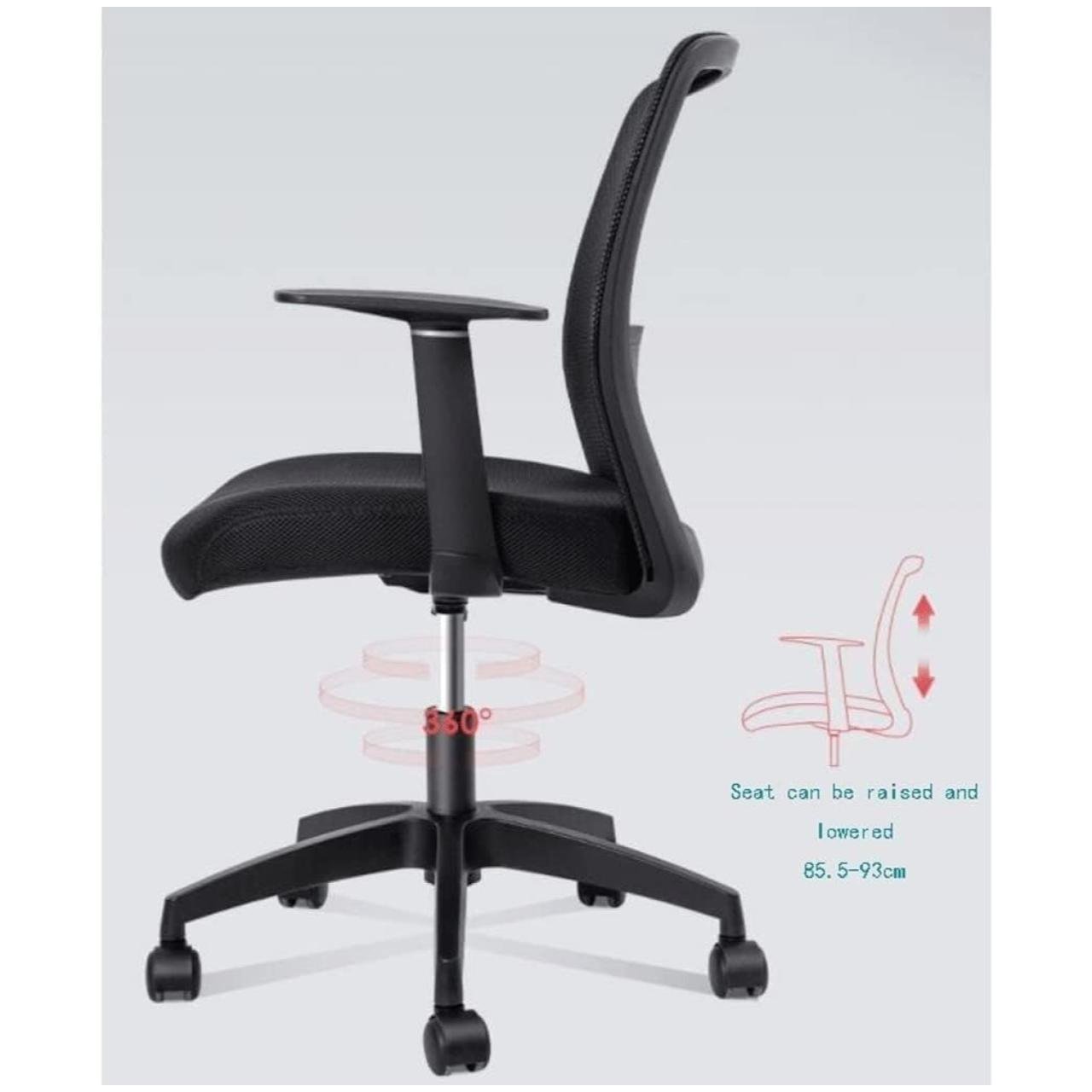 Cadeira de Escritório Diretor Tela NIX - Cor Preto - 30800 - Imagem 6