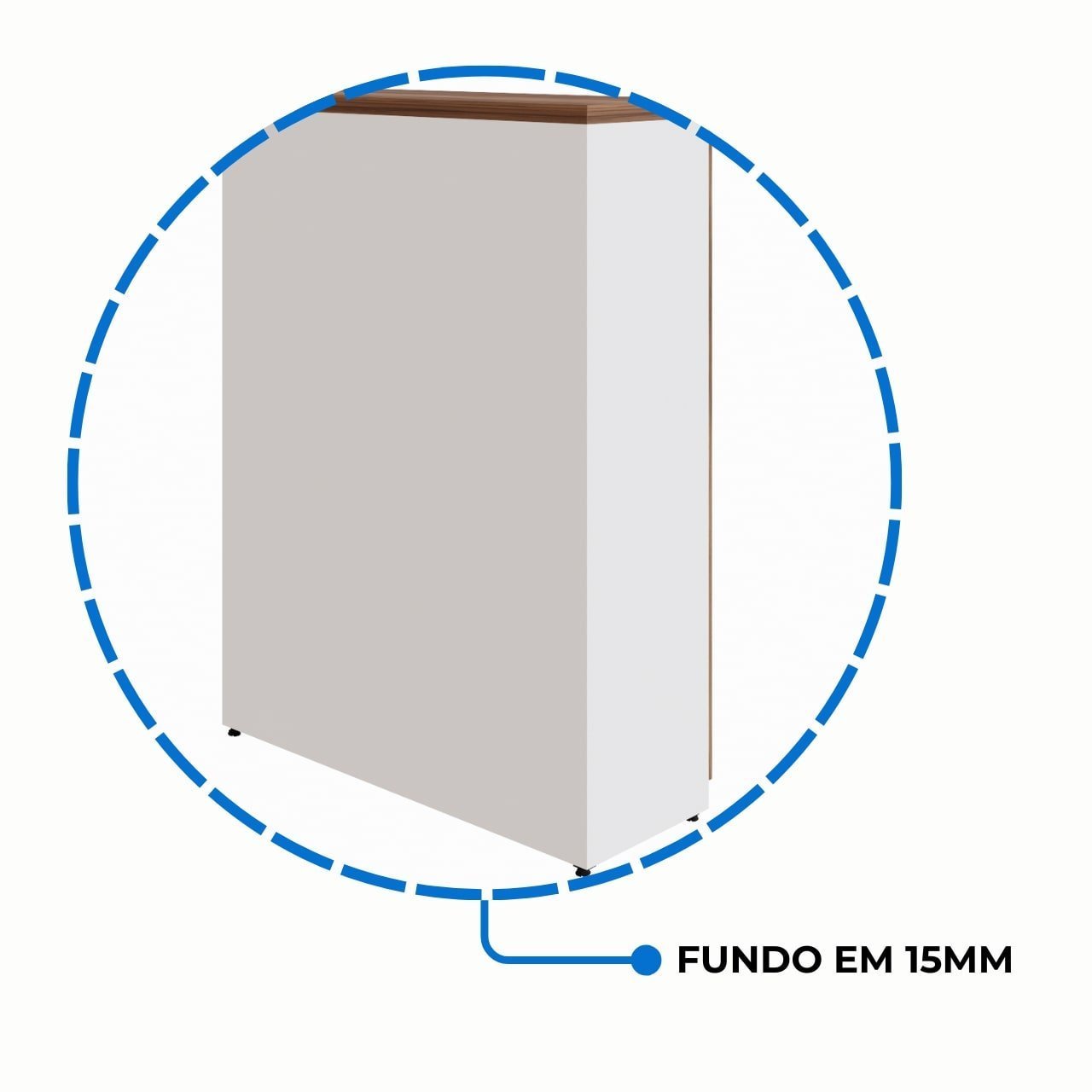 Armário Alto Credenza com Nicho - 1,61x1,20x0,45m - NOGAL SEVILHA/BRANCO- 34415 - Imagem 9