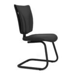 Cadeira de Escritório B-ONE Base em "S" Preta - Corino Preto - 31032