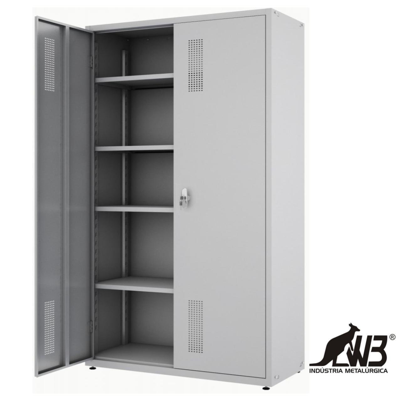 Armário de Aço POP c/ Portas - PA 120 CHAPA GROSSA # 22 - 1,98x1,20x0,45m - W3 - CZ/CZ - 18011 - Imagem 7