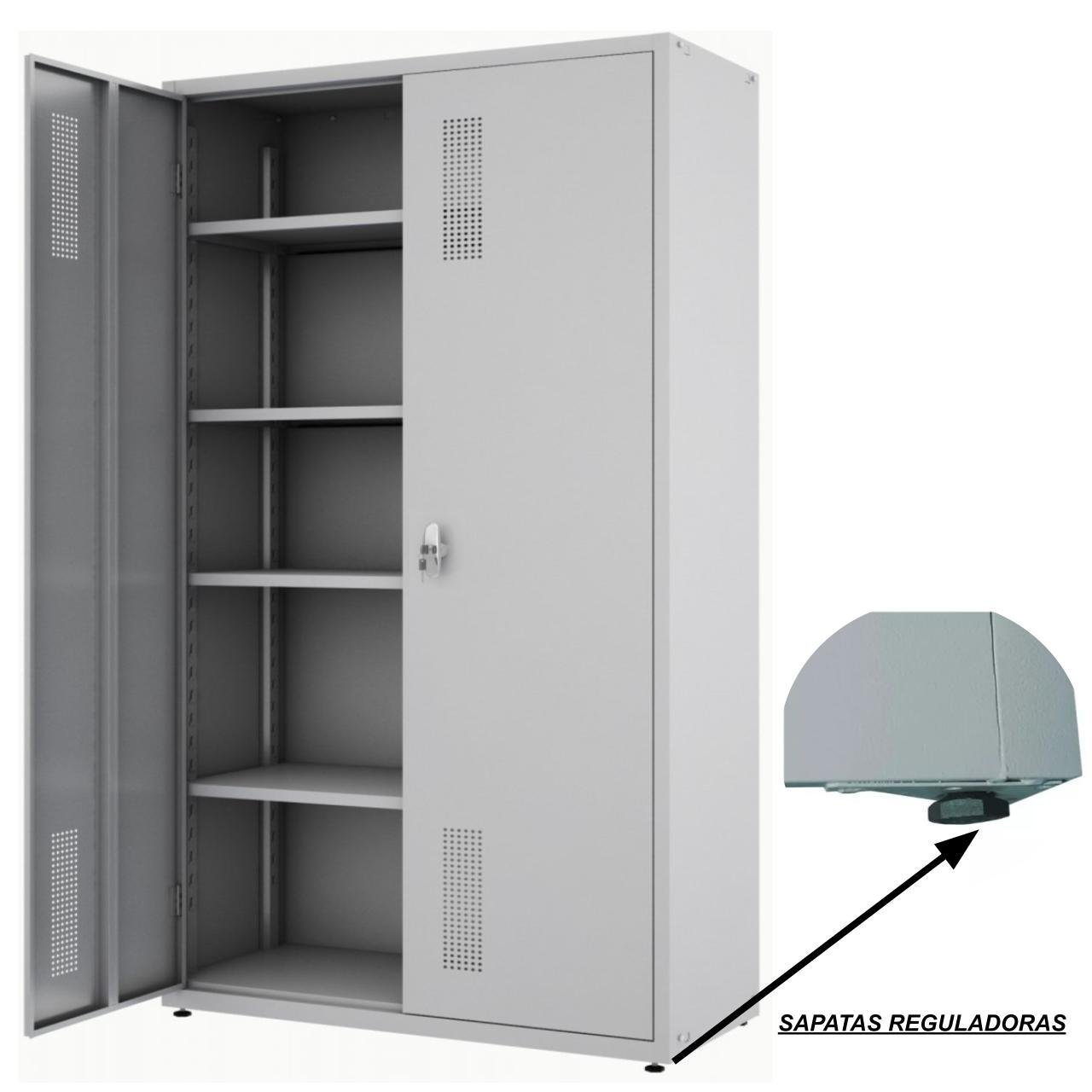 Armário de Aço POP c/ Portas - PA 120 CHAPA GROSSA # 22 - 1,98x1,20x0,45m - W3 - CZ/CZ - 18011 - Imagem 6