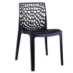 Cadeira Interlocutor GRUVYER para Escritório ou Jantar - Polipropileno - Cor Preto - 48006