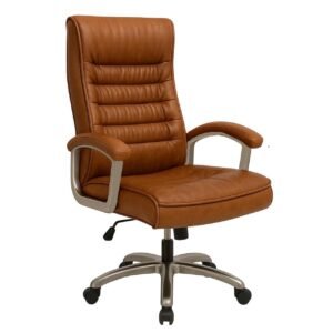 Poltrona Presidente LUXO c/ mola Ensacada – COR CARAMELO - 30059
